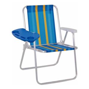 Silla De Playa O Jardín - Plegable + Bandeja Mor