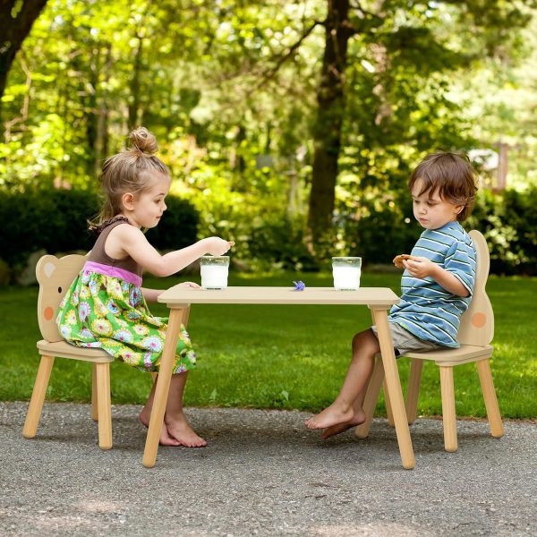 Juego De Mesa Y Sillas De Madera Para Niños Oso - Imagen 5