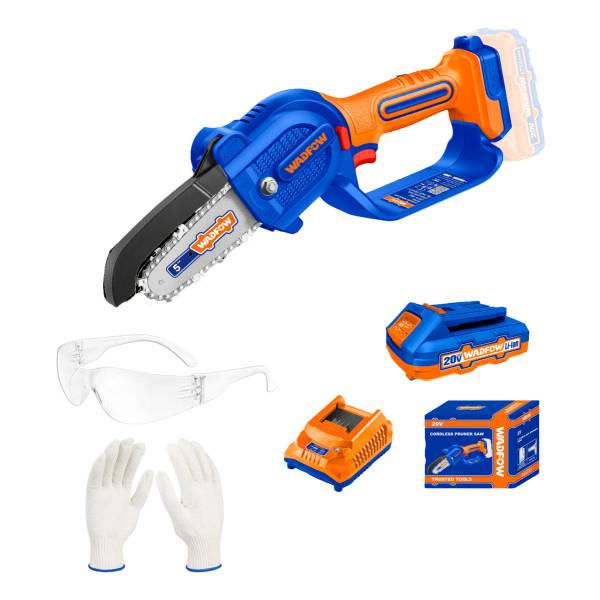 Mini Motosierra A Bateria Wclp552 + Lentes Y Guantes