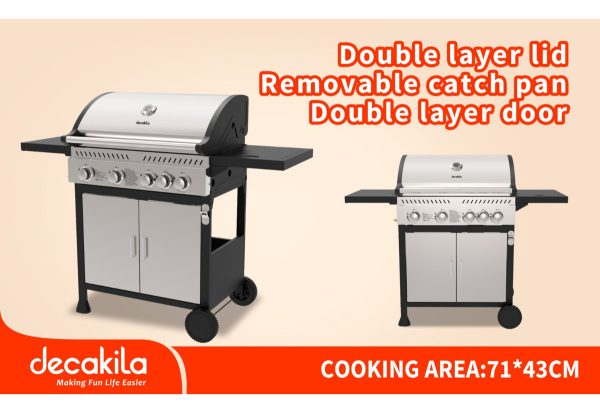 Barbacoa A Gas Patio Jardin Portatil Decakila Kmgs033m - Imagen 3