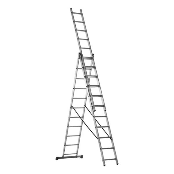 Escalera Coliza 3 Tramos 5mt Extensible 3x9 Ingco Hlad03391