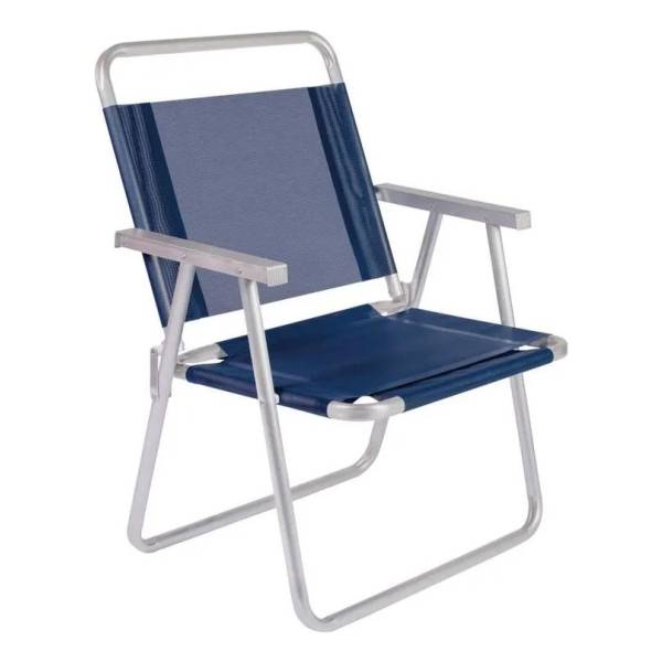 Silla Alta Aluminio Playa Extra Reforzada Hasta 140 Kg. Mor