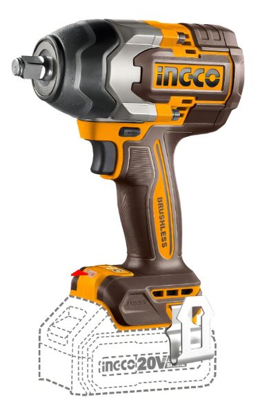 Llave De Impacto Inalámbrica 1/2- 20v - 850 Nm -2 Bat. 4.0ah Color Naranja Claro Frecuencia 50hz/60hz 220v - Imagen 3