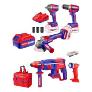 5 Pcs Cordless Industrial Combo Kit
