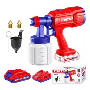 Pistola Para Pintura 20v Emtop Inalámbrica + Bat Y Carg