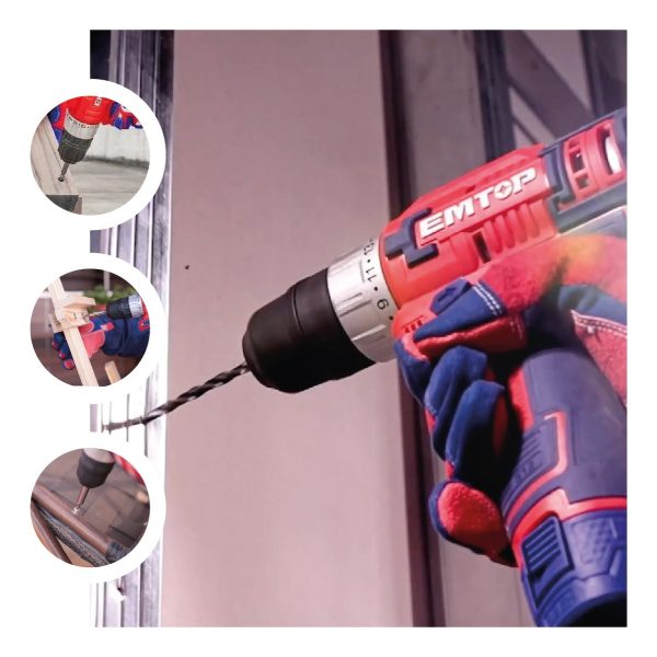 Taladro Atornillador Inalámbrico 12v Emtop Cable Portátil Co - Imagen 8
