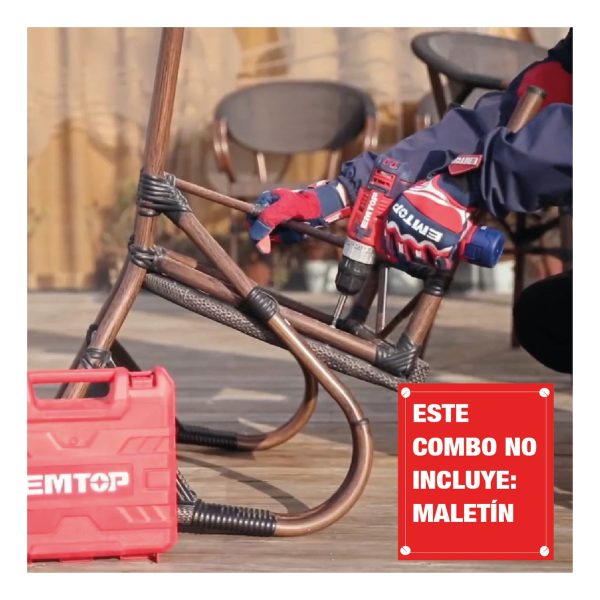 Taladro Atornillador Inalámbrico 12v Emtop Cable Portátil Co - Imagen 3