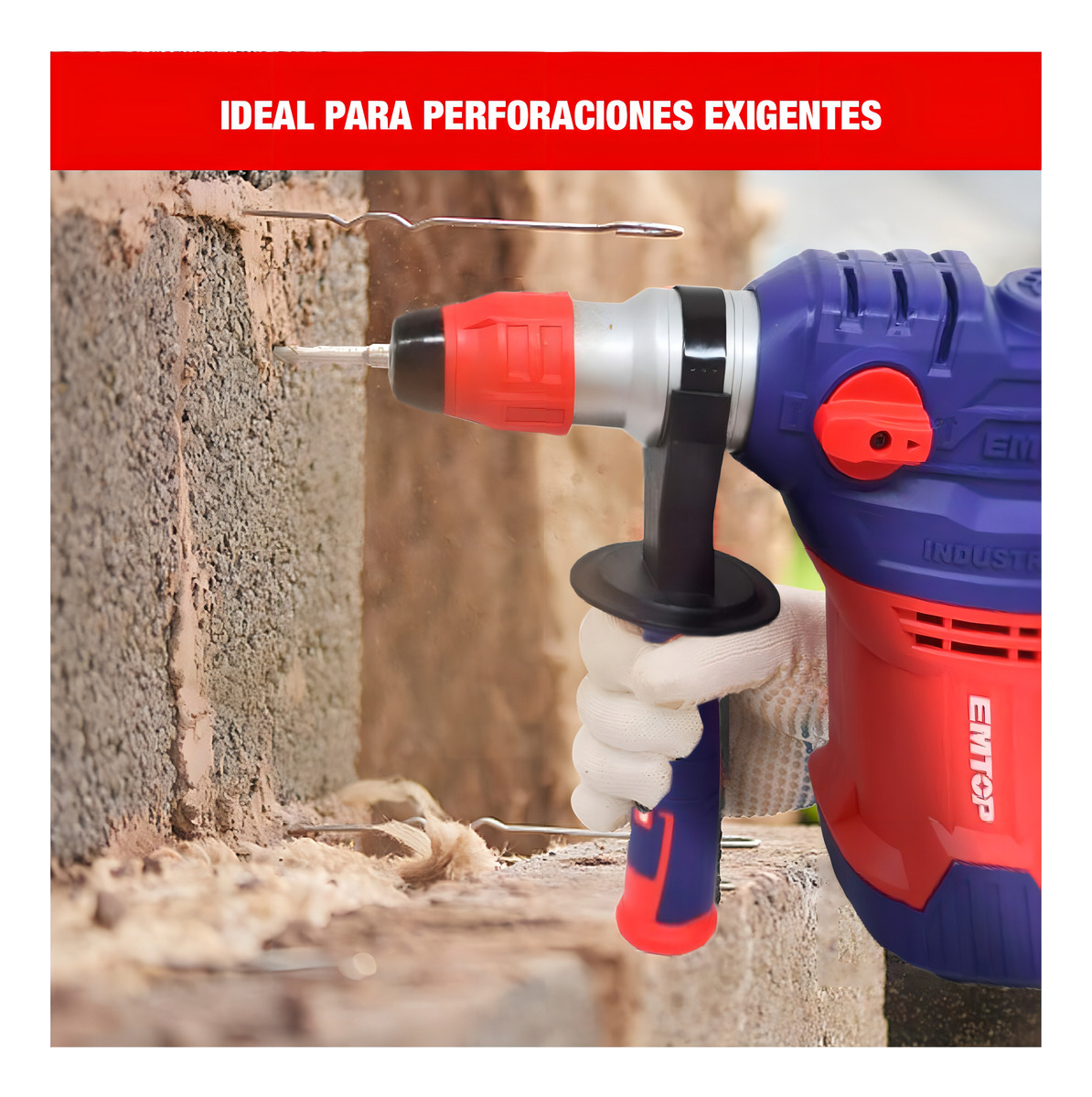 Rotomartillo Sds Plus Emtop Erhrp1502 Industrial 1500w 5.5j - Imagen 7