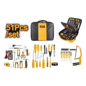 Maletin Electricista Kit 51 Herramientas De Mano Ingco