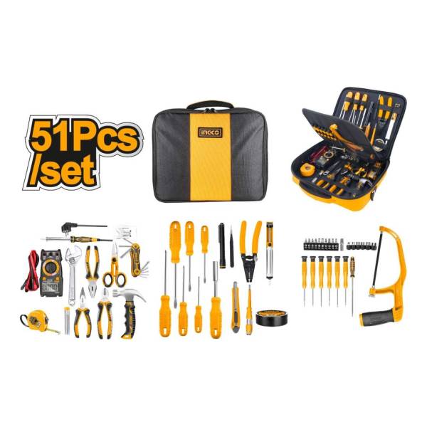 Maletin Electricista Kit 51 Herramientas De Mano Ingco
