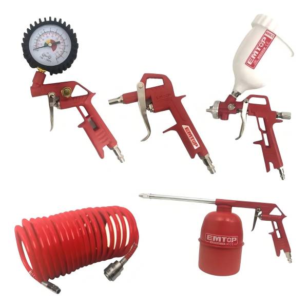 Kit De Accesorios P/compresor Aire Y Pintura 5 Piezas Emtop