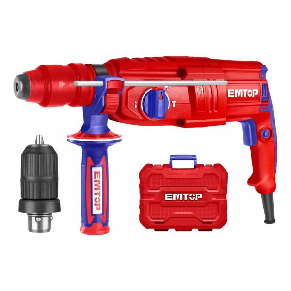 Rotomartillo Con Mandril Adaptador 800w 26mm 1100rpm Emtop