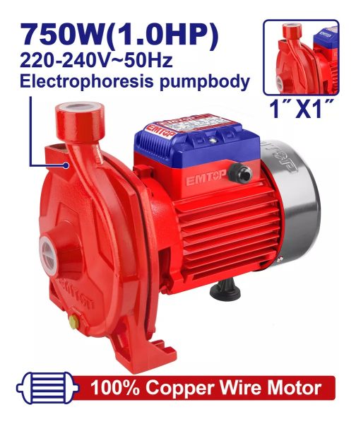 Bomba Centrifuga 750 W 1hp 30m Emtop Ewppc07501 - Imagen 2