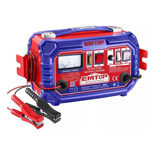 Cargador De Baterias 12/24 V 9/4 Amp Emtop