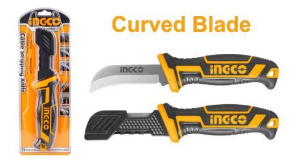 Cuchillo Curvo Pela Cable Ingco Hpk82001 - Imagen 2