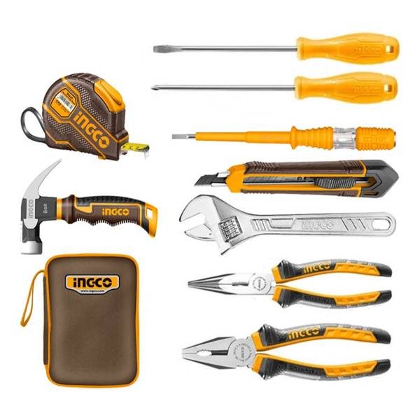 Kit Juego Herramientas Manuales En Estuche 9 Piezas Ingco
