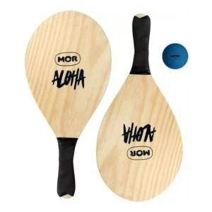 Paletas De Madera X 2 - Con Pelota - Mor