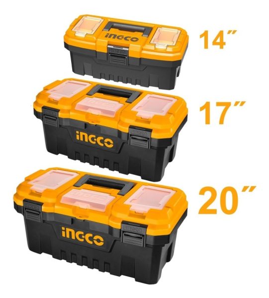Kit 3 Cajas Valijas Herramientas 14 17 20 Broche Plast Ingco - Imagen 2