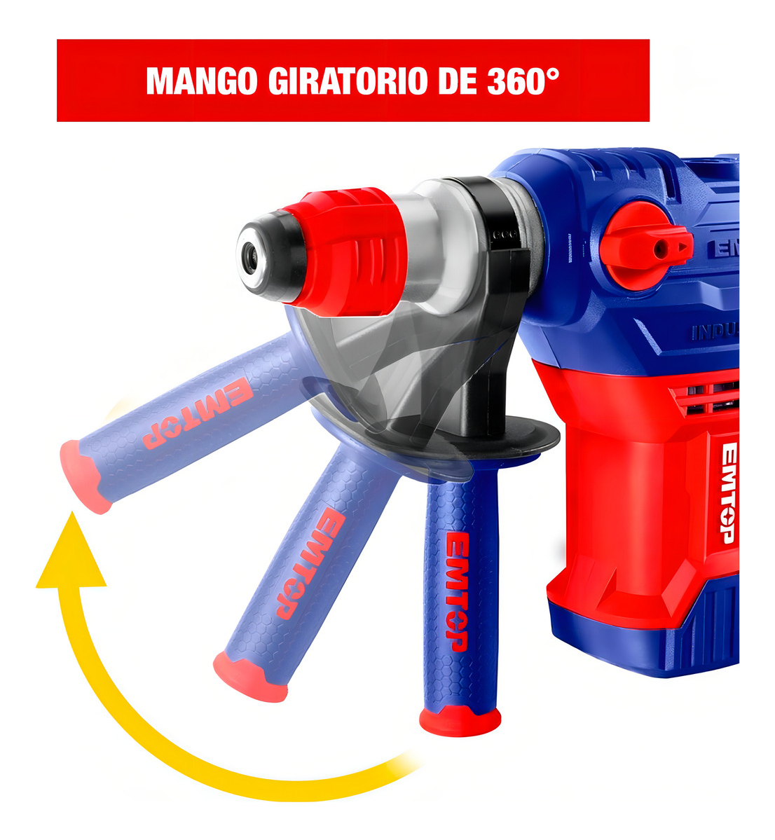 Rotomartillo Sds Plus Emtop Erhrp1502 Industrial 1500w 5.5j - Imagen 4