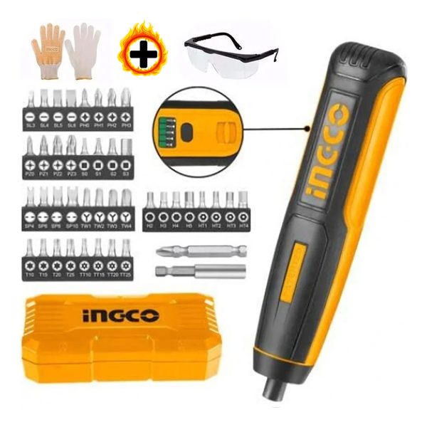 Kit Mon Go Atornillador Csdli0403 A Bateria 4v Ingco - Imagen 2