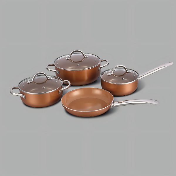 Juego De Bateria Cuori 7p-chef-a 7 Piezas Simil Cobre - Imagen 2