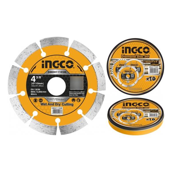 Lata X 10 Disco Corte Ceramica Mc14008 Ingco 110 X 20mm