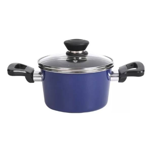 Cacerola 16cm C/tapa Vidrio En Acero De Carbono Marina Cuori