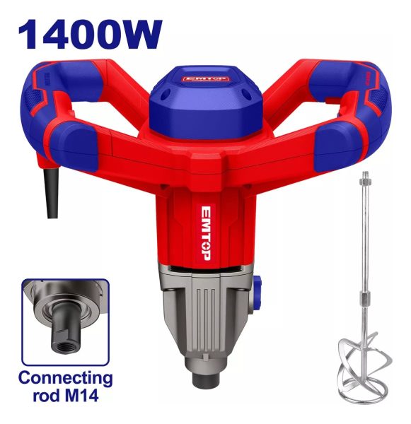 Mixer Batidor Mezclador De Pinturas 1400w Emtop Emxr14001 Ws - Imagen 5