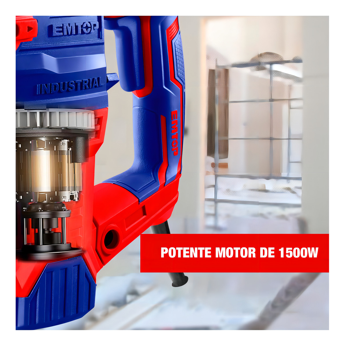 Rotomartillo Sds Plus Emtop Erhrp1502 Industrial 1500w 5.5j - Imagen 6