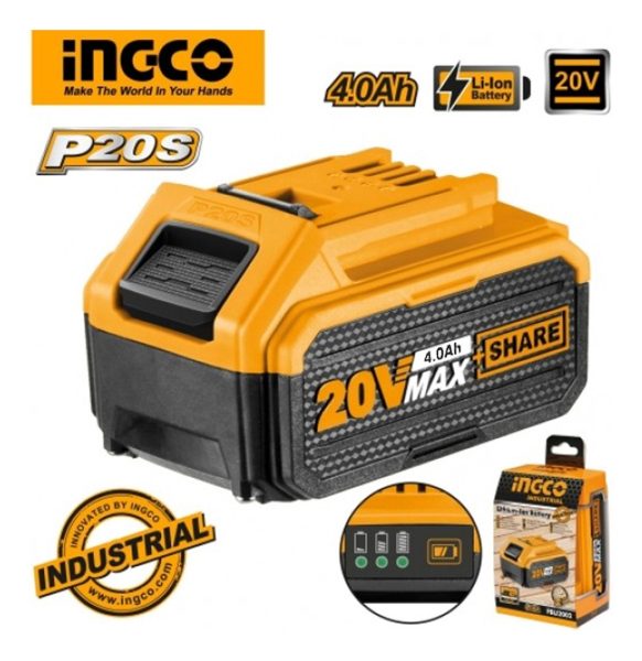 Bateria 4ah Litio 20v Volt Ingco Para Linea Multiple Herrami - Imagen 2