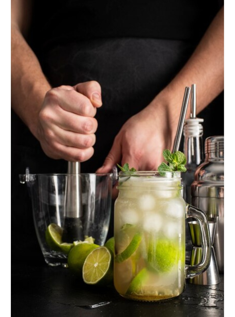 Set Coctelería Cuori Bar 12 Pzs Acero Inoxidable + Soporte C - Imagen 4