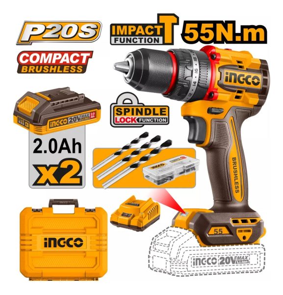Atornillador Percutor Compact P20s Ingco Cidli20558 - Imagen 3