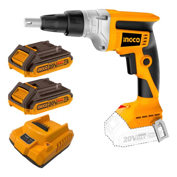Para Batería De 1/4 + 2 Ah + 1 Cargador Bivolt - Ingco 20