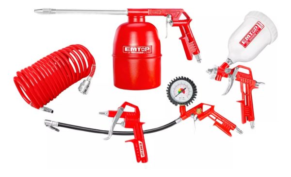 Kit De Accesorios P/compresor Aire Y Pintura 5 Piezas Emtop - Imagen 4