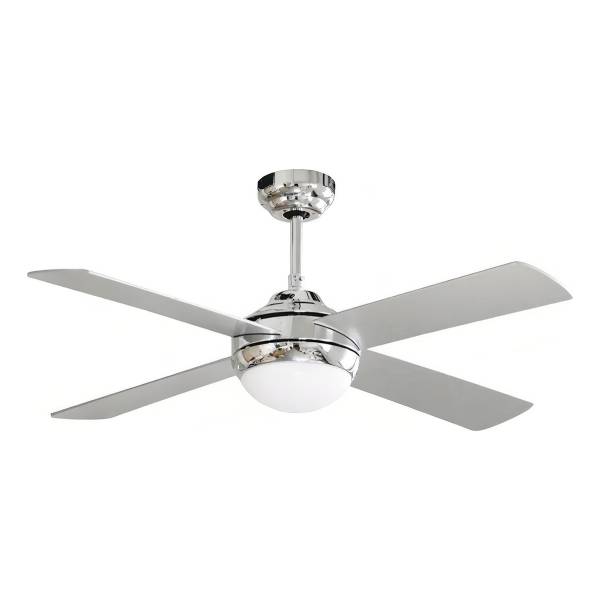 Ventilador De Techo Kassel Ks-vl52cc Con 4 Aspas Color Plateado Estructura Color Plateado, 1.321m De Diámetro 220v