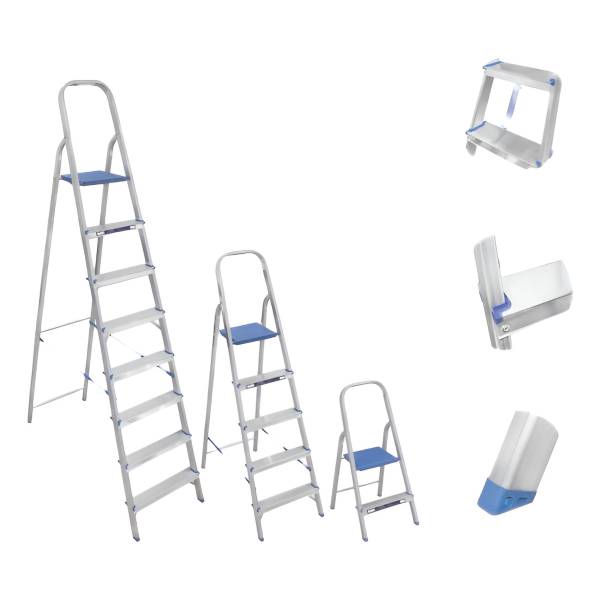 Ff Escalera Familiar Aluminio 2 Escalon Plataforma 380x410