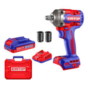 Llave De Impacto 1/2 Bl 350nm 2x Bat 20v 2ah + Acc.