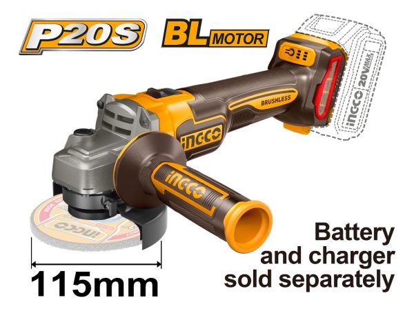 Amoladora 20v + Taladro Percutor +2 Baterias Ingco Ckli20273 Color Naranja Claro Frecuencia 50hz/60hz - Imagen 5