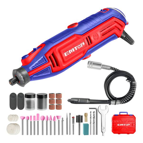 Mini Torno Grinder 130w Con 129 Accesorios Emtop Emgk1301
