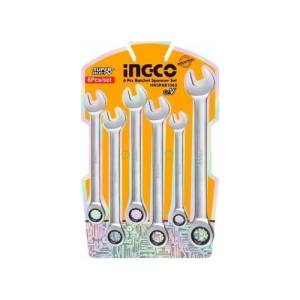 Juego De 6 Llaves Combinadas Con Criquet Ingco Hkspar1062