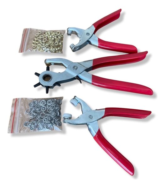 Set De 3 Piezas Sacabocado Pinzas Coloca Ojalillos Equus - Imagen 4