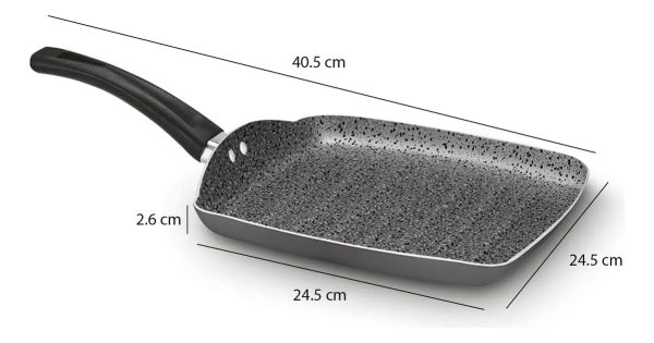 Bifera Sartén Cuadrado Antiadherente 24cm Panelux Premium - Imagen 3