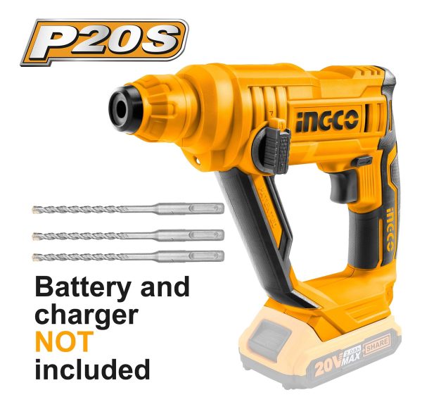 Ff Rotomartillo A Bateria 20v Ingco Sds Plus 1,5jl Crhli1601 - Imagen 3