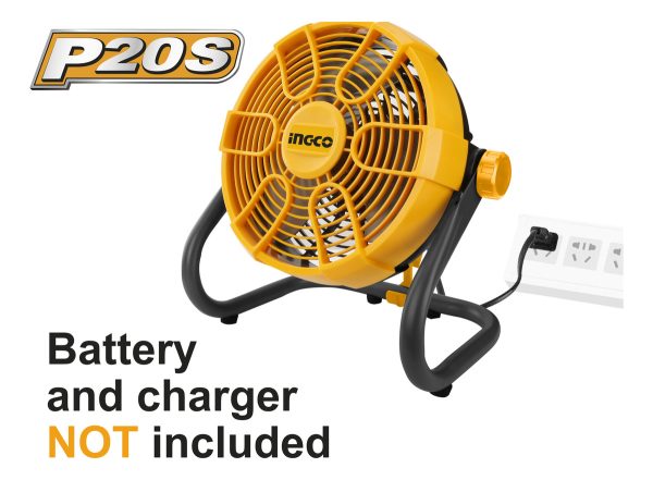 Ventilador Camping Obra A Bateria 20v Y 220v Ingco Cfali2002 - Imagen 2