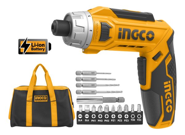 Ff Atornillador Ingco 8 Volt Litio Csdli0801 Color Amarillo - Imagen 2