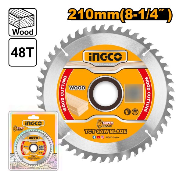 Disco De Sierra 8 Pulgada Ingco 210mm 1/4 Tsb121022 - Imagen 2
