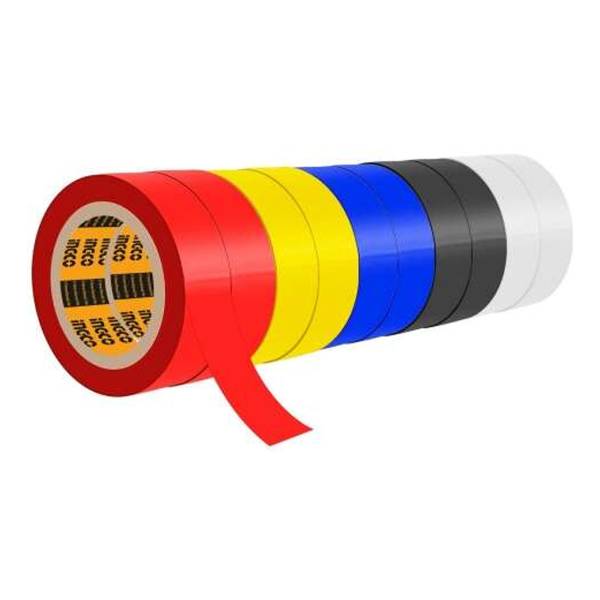 Set X 10 Cinta Aisladora Varios Colores Hpet1013 Ingco