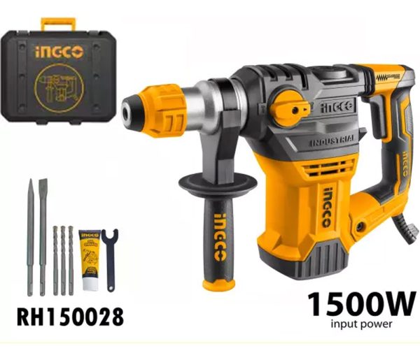 Rotomartillo Sds Plus Ingco Rh150028 1500w 850rpm 5.5j 4400 - Imagen 3