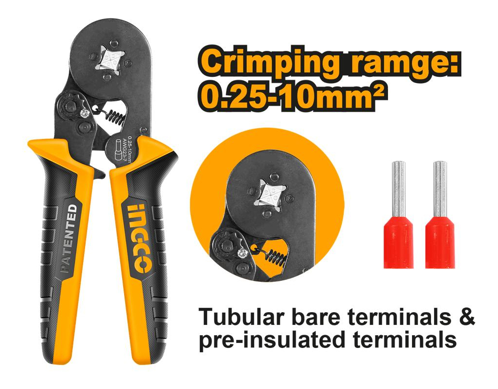 Pinza Crimpeadora Terminales Aislados Tubulares Aislados Ing - Imagen 2