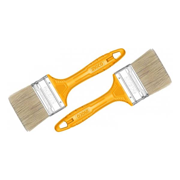 Set X2 Pincel 2 Mango Amarillo Ingco Chptb78602